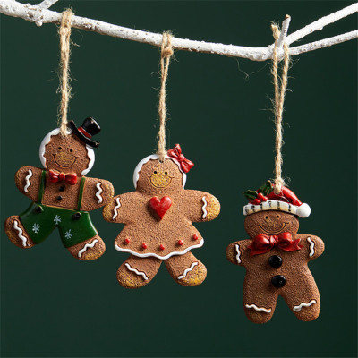 2022 New Year Gift Resin Gingerbread Man Christmas Ornament