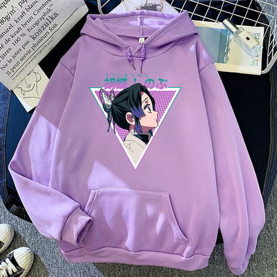 Hot Anime Demon Slayer Shinobu Hoodies Winter Women Clothes
