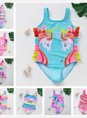 1~10Y Toddler Baby Girls Swimsuit one piece Children Swimwea