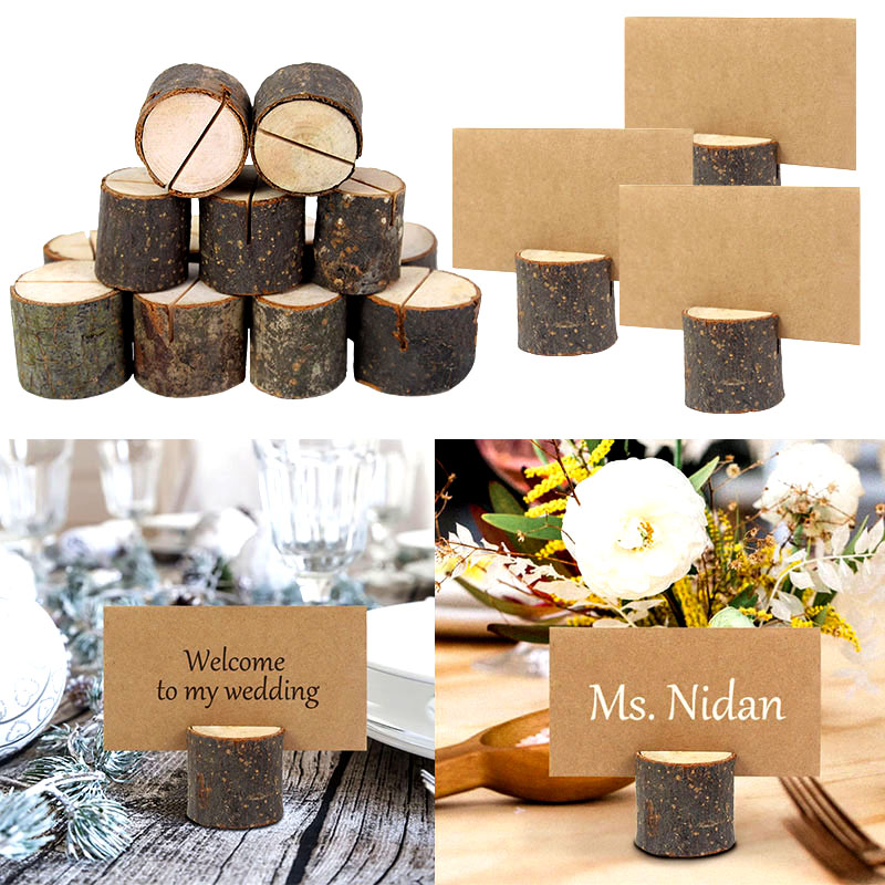 Wedding Rustic Wood Holder Stand With Cards Engagement Woode