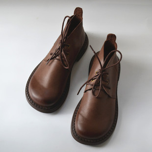 文艺街头复古马丁靴真皮宽松森女外贸欧美洛丽塔卡通大头鞋 高帮鞋