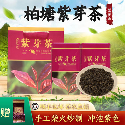 柏塘山茶明前紫芽茶客家特级茶叶