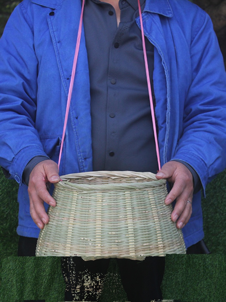 手工竹编采茶用竹篓竹篮竹筐竹鱼篓竹编织笆篓 箩箩筐