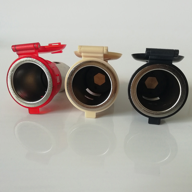12V120W点烟器插座汽车改装24V点火器电源母座通用25mm安装孔新品