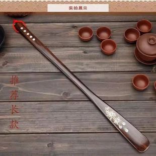 拔子超长黑檀木加长长柄鞋 把子鞋 拔提鞋 器鞋 抽70cm 器穿鞋 实木质鞋