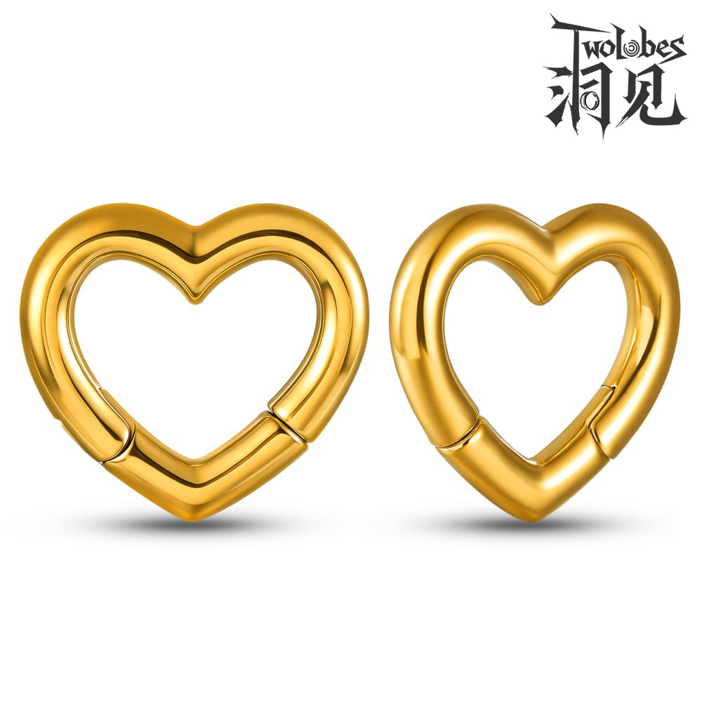 Twolobes耳重爱心穿刺身体饰品