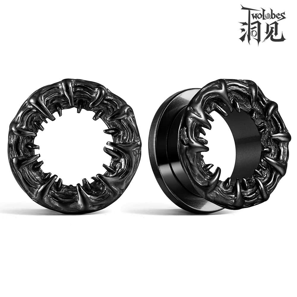 Twolobes洞见 原创OL耳扩耳洞扩张器防过敏钛钢耳廓钛钢饰品欧美