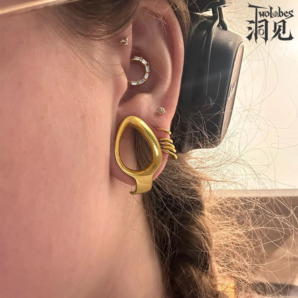 Twolobes水滴耳扩夹耳垂耳洞扩耳
