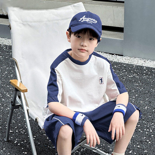 品牌正品男童夏装套装2026新款儿童短袖短裤男孩夏季运动两件套潮
