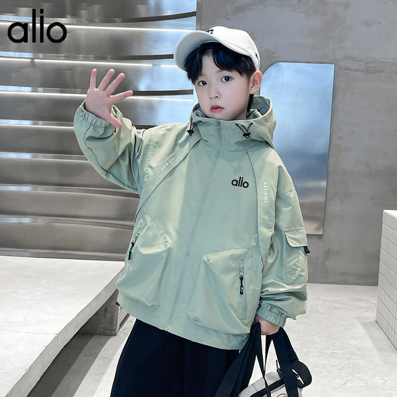 阿洛正品儿童装男童春装外套春秋款2026新款中大童男孩春季冲锋衣