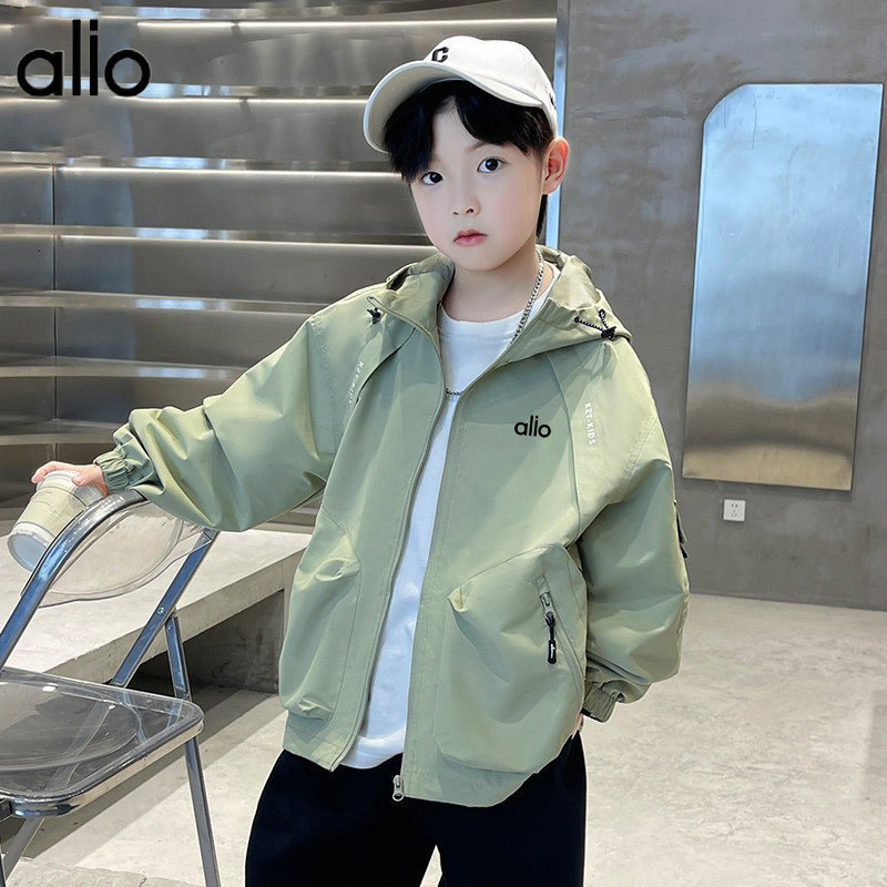 阿洛正品男童春装外套春秋款2026新款中大儿童春季上衣男孩冲锋衣