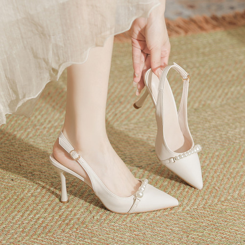 加宽加肥大码高跟鞋女细跟尖头