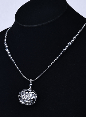 真品太赫兹玫瑰花吊坠女生