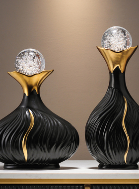 时来运转水晶球入户玄关高档装饰品客厅电视柜壁龛摆件搬新家礼物