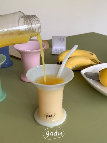 gadu耐高温玻璃杯高硼硅纯色原创