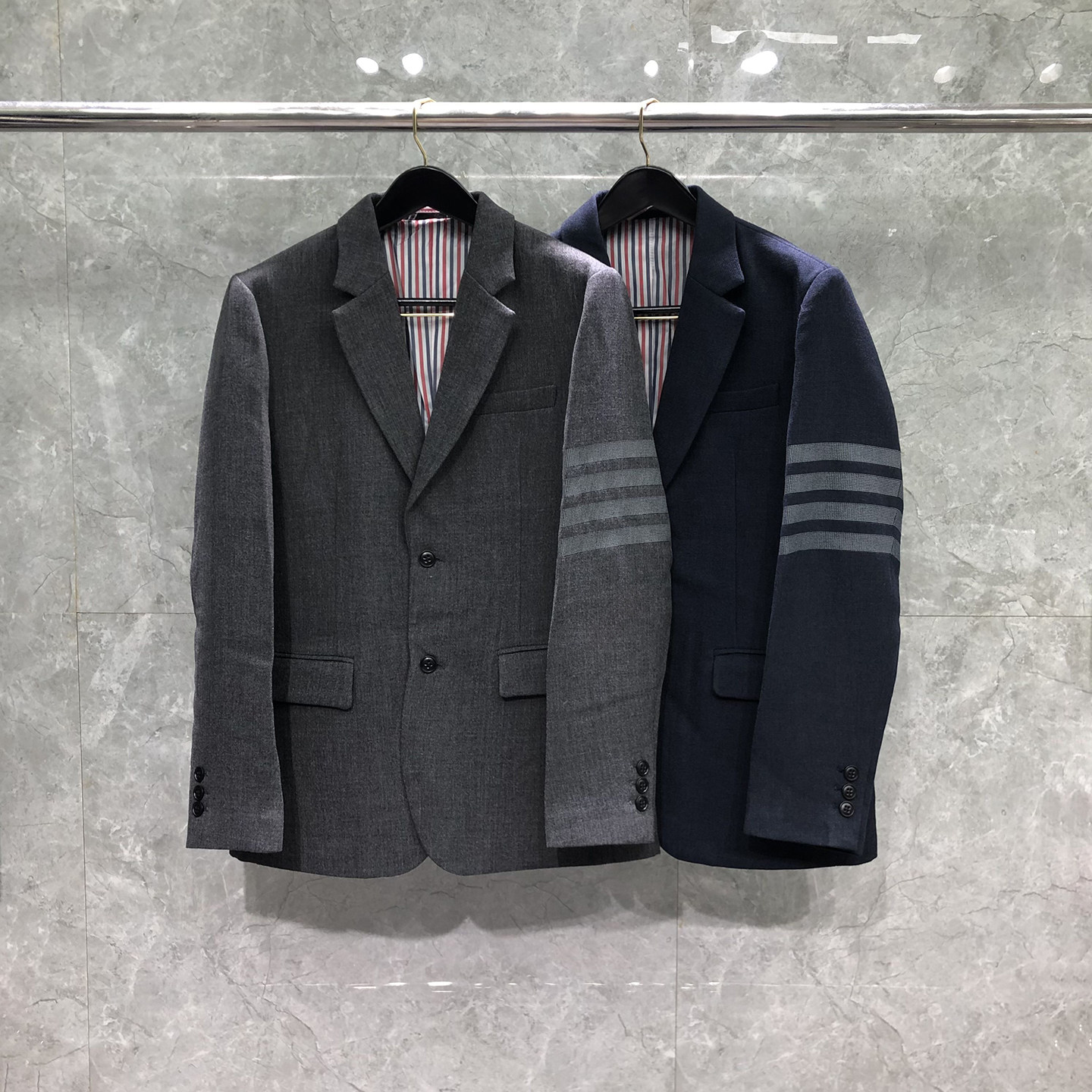 TB西装休闲单西秋冬季潮牌英伦学院风加厚男女款四道杠西服外套