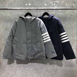 tb羽绒服四条杠男女同款连帽短款冬季加厚保暖防风大衣外套潮牌