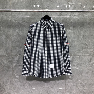 情侣百搭潮寸衫 tb格子衬衫 衬衣春秋季 纯棉长袖 ins 男商务休闲韩版