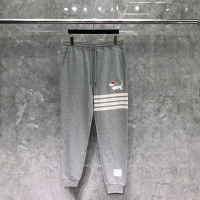 运动裤春秋宽松小狗刺绣束脚裤TB