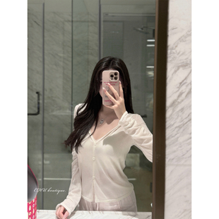 店主挚爱白开水系薄开衫 CHU小初 云端触感 水溶羊毛 娇嫩肤感