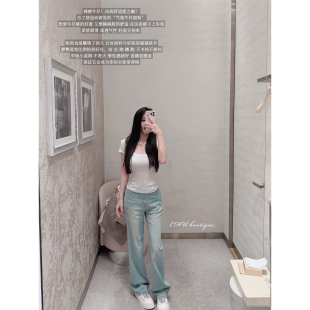 直筒裤 裸感牛仔 窄版 柔滑垂顺独家面料 舒适度之巅