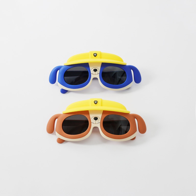 儿童太阳镜可爱卡通小狗造型防紫外线偏光眼镜男童女童时尚墨镜潮