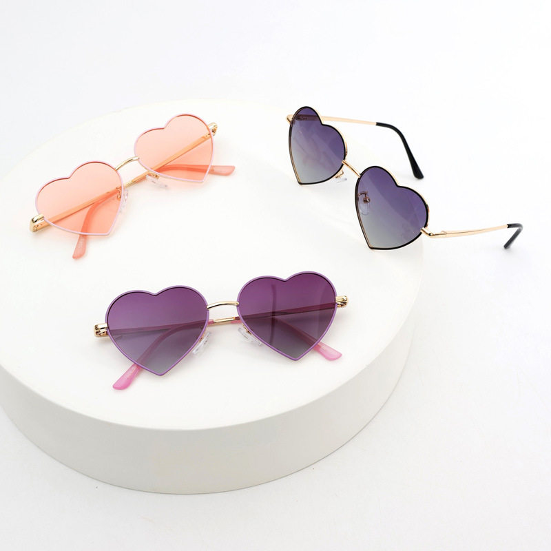 儿童太阳镜时尚可爱休闲韩版金属框墨镜防晒防紫外线宝宝遮阳眼镜