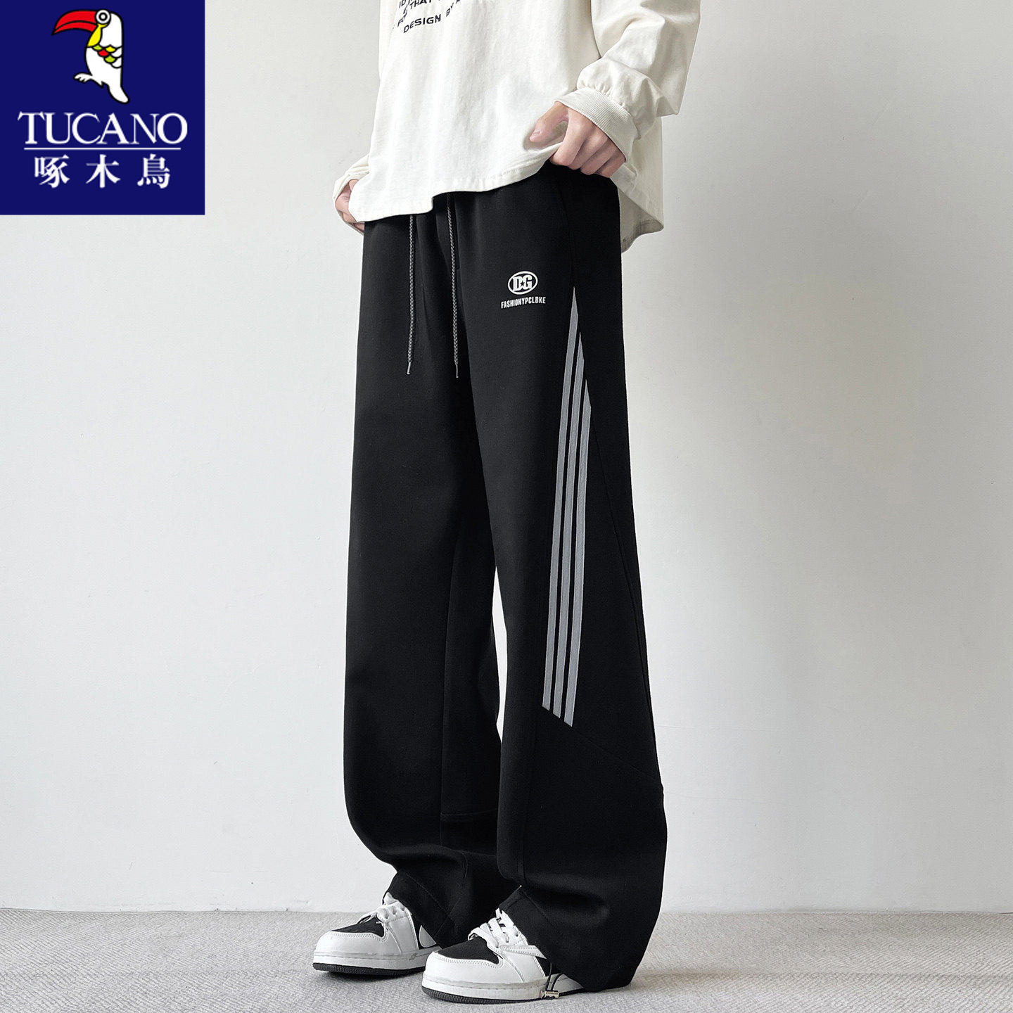 啄木鸟春秋季青少年裤子男初中学生潮牌帅气大童男装休闲运动长裤,男装,休闲裤,淘宝优惠券,粉丝福利购,淘宝优惠卷