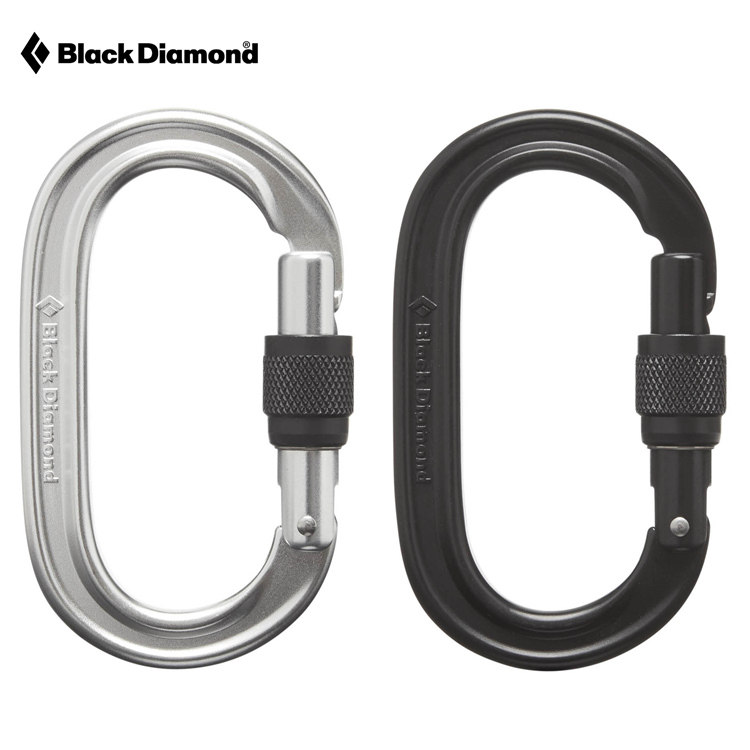 美国BlackDiamond黑钻BD攀岩登山Oval登山扣O型丝扣主锁210208