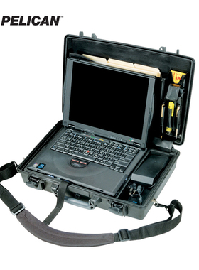 美国PELICAN派力肯带锁14~15寸电脑防水减震安全箱手提钱箱1490CC