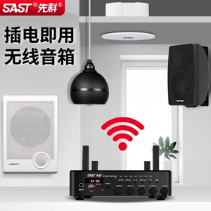 先科V2无线蓝牙音柱壁挂吸顶音响餐厅店商铺专用室内壁挂广播音箱