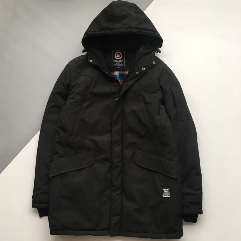 外贸出口大牌棉衣男 派克大衣男装冬季 中年宽松加长保暖大码外套