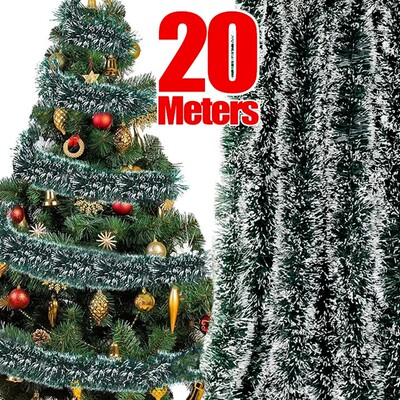 Christmas Tinsel Ribbons Green Cane Ribbon Garland Xmas Tree