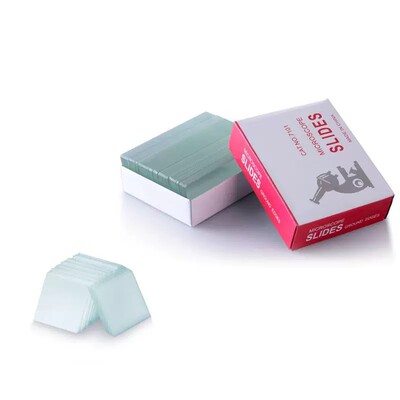 Microscope Slides + 100pcs Cover Glass Pre-Cleaned Blank