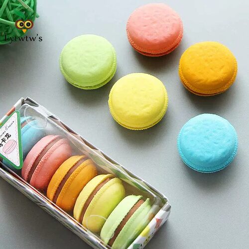 5 Pieces Cute Kawaii Colorful Cake Rubber Eraser Creative