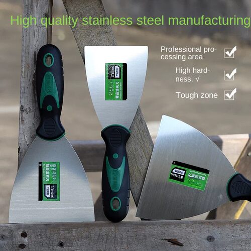 Stainless steel putty knife solid wood cleaning spatula