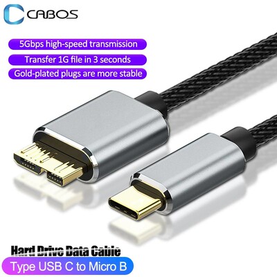 USB Type C to Micro B 3.0 Cable 5Gbps 5A Quick Charging Data