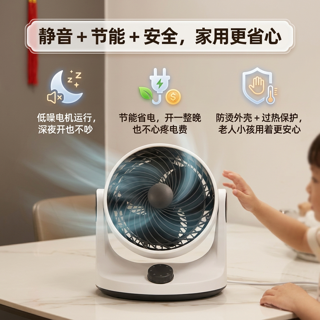 智多米新风扇家用空气台扇小风扇迷你风扇