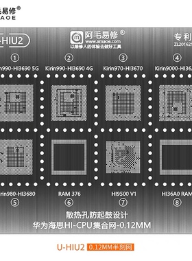 阿毛易修U-HIU2植锡网Hi3690/3680/3670/36A0/Hi9500/CPU钢网