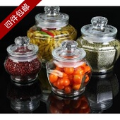加厚玻璃八角储物罐厨房杂粮密封罐腌制罐泡菜坛泡椒坛糖果收纳罐