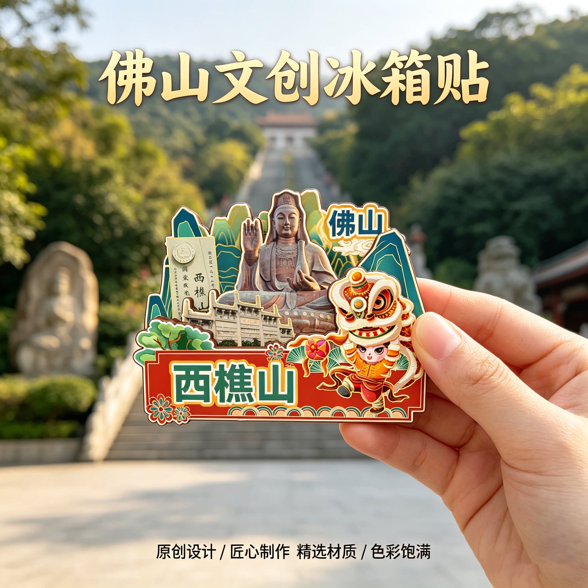 磁吸冰箱贴佛山西樵山文创纪念品