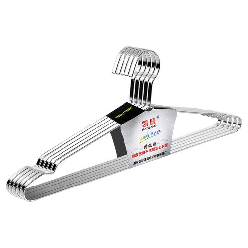 不锈钢衣架加厚加粗加宽晾衣架衣架子家用挂衣架实心衣挂钩衣服架