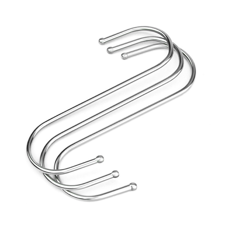 S型加粗不锈钢腊肉钩圆滑挂钩头腊肠钩多功能家用浴室挂钩衣帽S钩,收纳整理,挂钩/粘钩,淘宝优惠券,粉丝福利购,淘宝优惠卷