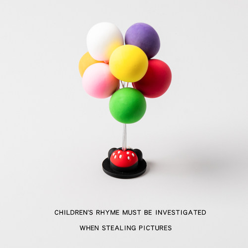 放飞气球汽车摆件过家家玩具模型