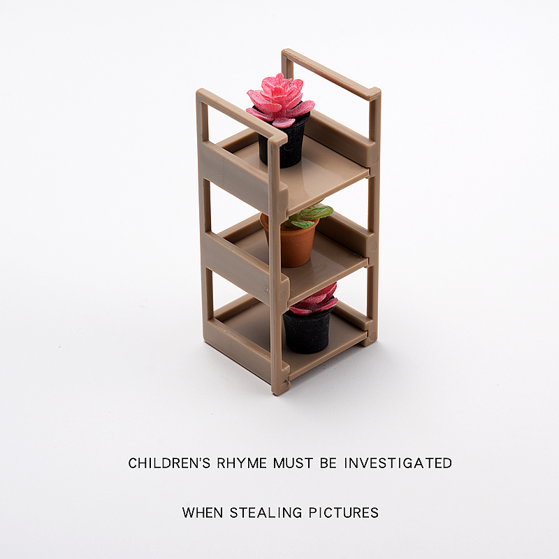 迷你DIY娃娃屋空间客厅收纳架