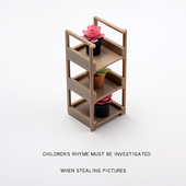 娃娃屋空间迷你镂空柜DIY卧室客厅收纳架微缩场景模型