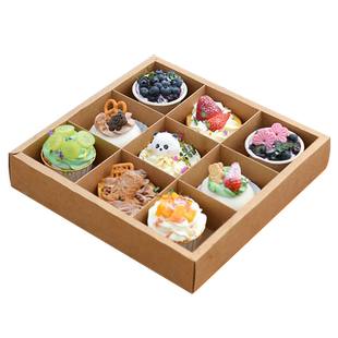 九宫格水果包装盒果切盒野餐拼盘打包盒9宫格分格盒子一次性