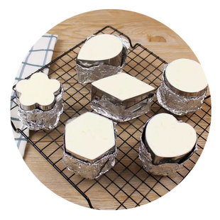 2寸迷你小号慕斯圈提拉米苏蛋糕饼干切模具不锈钢心形方形慕斯圈