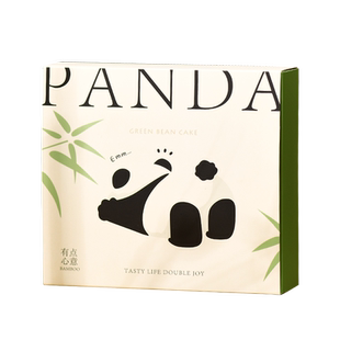 端午节创意熊猫绿豆糕包装盒子手提礼品盒雪媚娘蛋黄酥冰糕包装袋