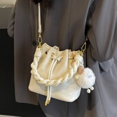 小包包女夏2025新款 潮时尚 单肩包质感百搭斜挎包洋气手提水桶包女